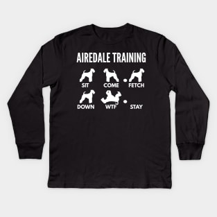 Airedale Dog Training Airedale Dog Tricks Kids Long Sleeve T-Shirt